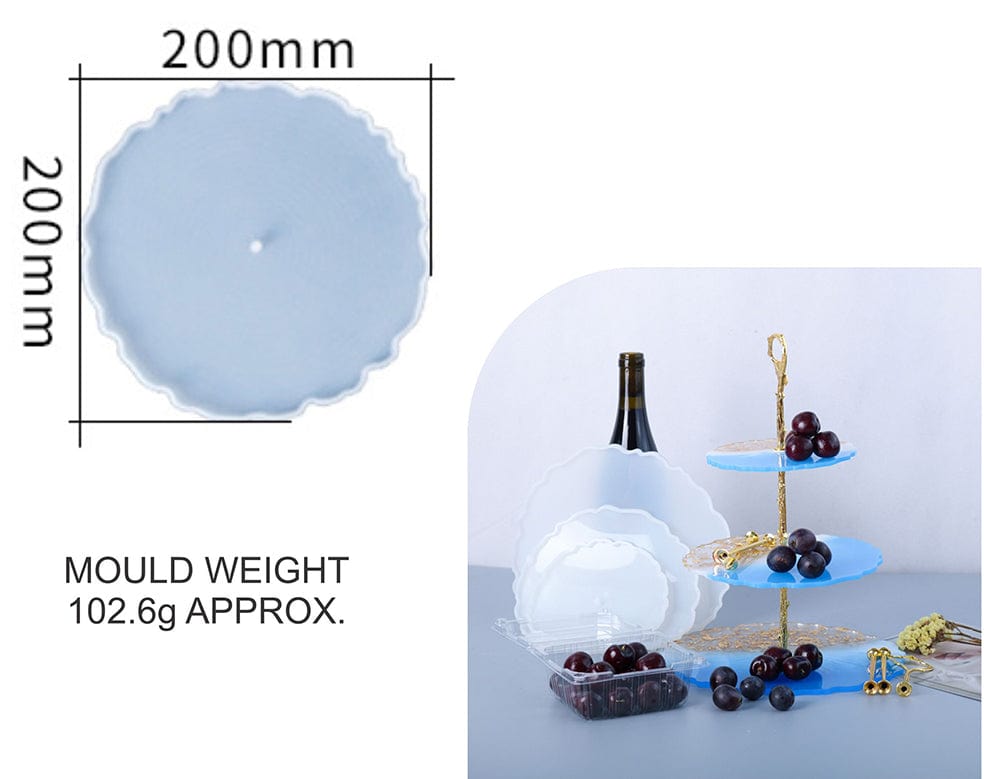 Round Agate Clock Dial & Cake Stand Mould